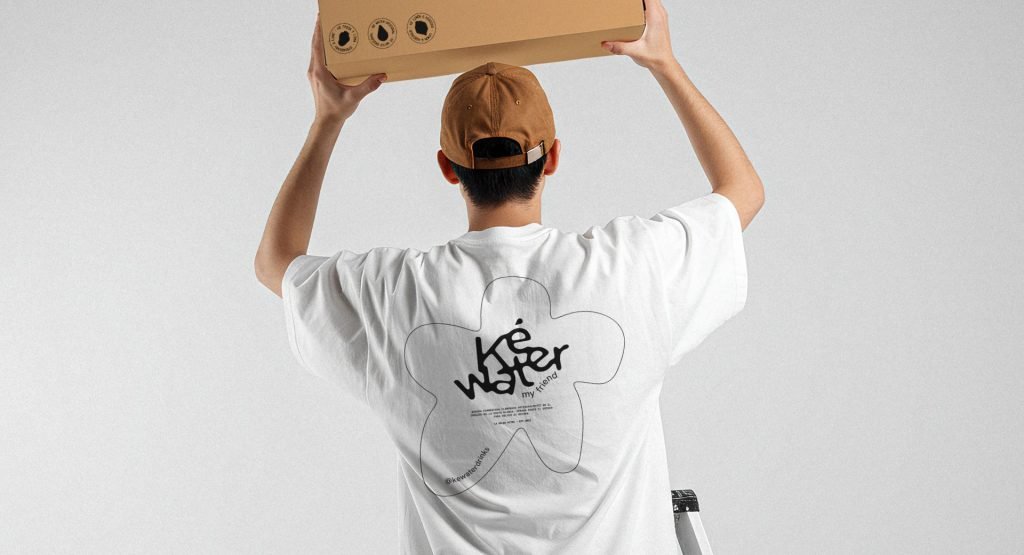 Mockup branding e identidad de marca para Ke Water Drinks realizado por @somos.fluye